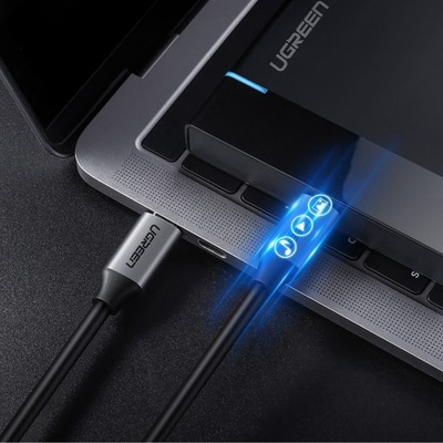 Kabel przewód USB-C 3.1 - USB-C 3.1 1.5m - szary