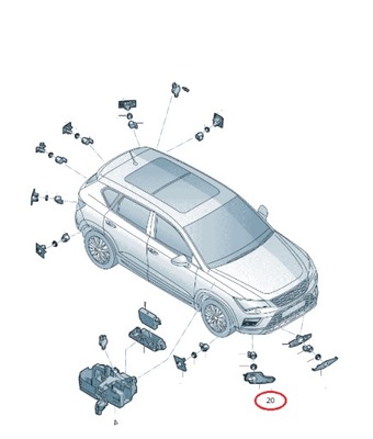 PANIER FIXATION DE CAPTEUR RADAR DE RECUL AVANT DROITE EXTERIEUR SEAT ATECA - milautoparts-fr.ukrlive.com