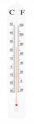 Termometr zewnętrzny duży biały 30cm wiszący