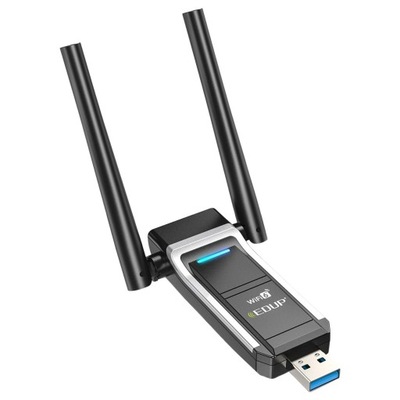 Adapter USB WiFi 6 Podwójne anteny 2dBi 5 GHz / 2,4 GHz AX1800 802.11AX Podwójne
