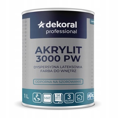 Akrylit 3000 PW Mat 1L Baza LN