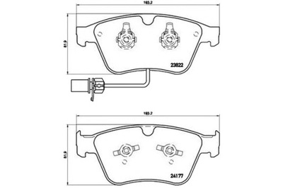 BREMBO ZAPATAS DE FRENADO BENTLEY CONTINENTAL FLYING  