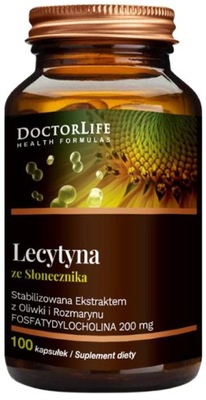 Doctor Life Lecytyna ze słonecznika 100kaps na Pamięć Fosfatydylocholina