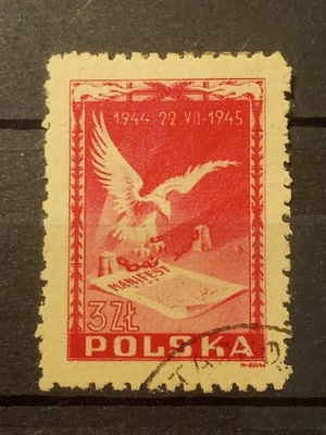 POLSKA Fi 373 1945 1 rocznica manifestu lipcowego