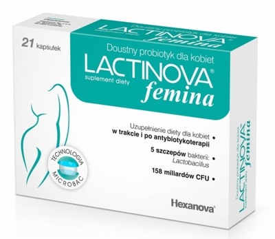 Lactinova Femina probiotyk infekcje intymne 21 kapsułek
