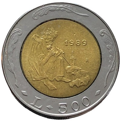 88316. San Marino - 500 lirów - 1989r.