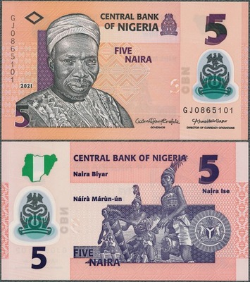 Nigeria - 5 naira 2021 * P38 * polimer