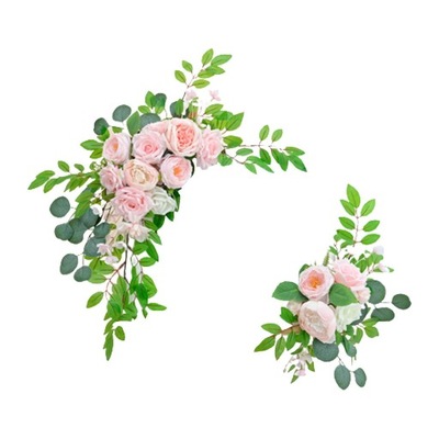 1 zestaw sztucznych kwiatów łuk ślubny Swag kwiaty