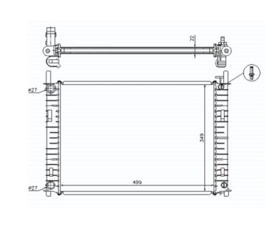 Радіатор wody mazda 2 04.03- 1206550 nowa фото №1