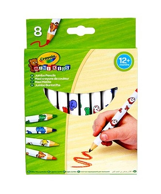 KREDKI OŁÓWKOWE JUMBO CRAYOLA MINI KIDS 8 KOLORÓW