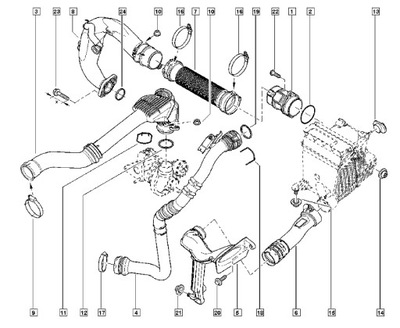 Прокладка трубка turbo 1.5 k9k renault kangoo ii 7701071998 фото №1