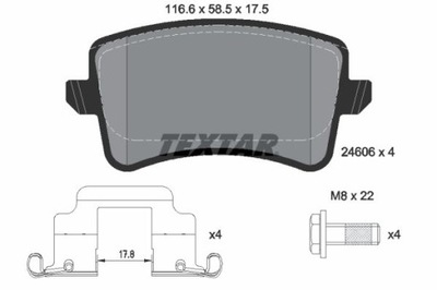 TEXTAR 2460602 КОЛОДКИ ГАЛЬМІВНІ