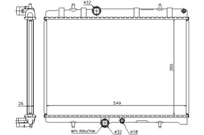 Nissens 63607a радіатор, система охолодження двигуна фото №1
