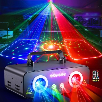 Ehaho Oświetlenie dyskotekowe DJ | 3D RGB animacja na imprezę L153