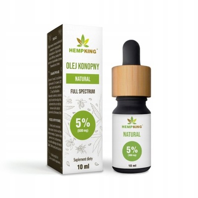 HEMPKING olej CBD 5% Natural 500 mg krople 10 ml