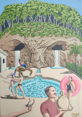 Neptuno's pool, obraz surrealizm, Meesieur Tukyuk