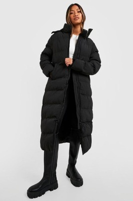 BOOHOO CZARNA PUCHOWA KURTKA KAPTUR (L)