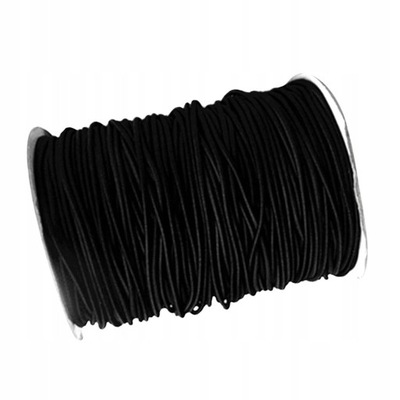 Czarna 8mm mocna elastyczna lina Shock Cord