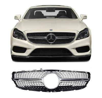 Решётка радиатора решётка радиатора mercedes cls w218 c218 14-18 amg diamond хром фото №1