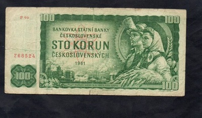 Banknot Czechosłowacja -- 100 koron -- 1961 rok