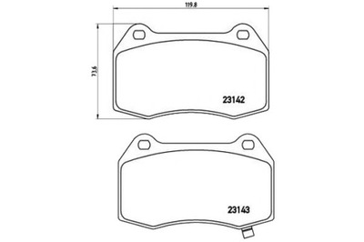 Brembo тормозные колодки тормозной. nissan 350z 03- перед фото №1
