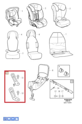 Набір кріпильний isofix оригінальний номер 31470889 фото №1