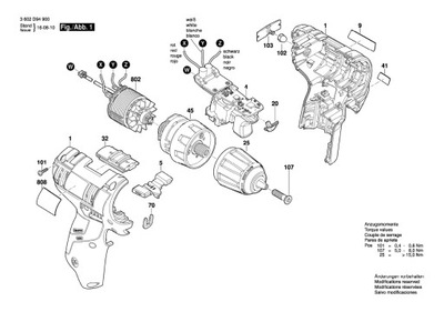 Bosch włącznik do wkrętarki GSR 10,8V-EC