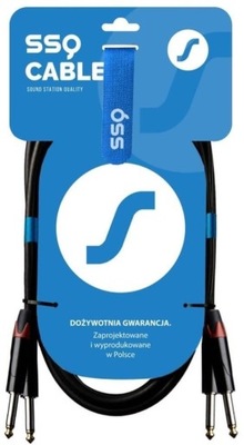 Kabel jack 2 x 6,3 mm - jack 2 x 6,3 mm SSQ 3 m JMJM3