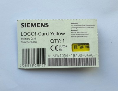 Siemens 6ED1056-1DA00-0BA0 LOGO! Memory Card