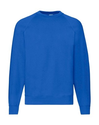 MĘSKA BLUZA DRESOWA BEZ KAPTURA FRUIT OF THE LOOM CLASSIC NIEBIESKA / M