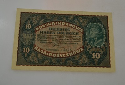 Polska - Banknot - 10 Marek - 1919 rok seria ES