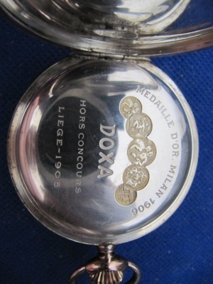 DOXA Fabryczny Kolekcjonerski Srebrny Zegarek 1906r