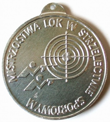 Medal LOK Mistrzostwa w Strzelectwie Sportowym srebrny II kl. PRL!