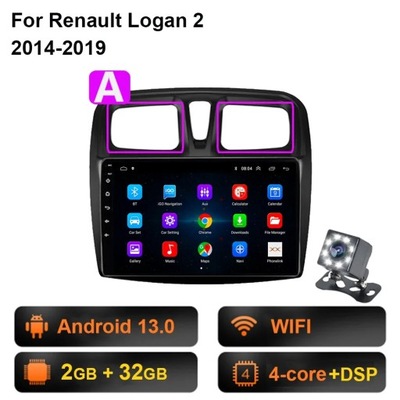 CARPLAY ANDROID 13 PARA RADIO RENAULT LOGAN 2 2012-2019 SANDERO 2 2014-2019 RADIO  