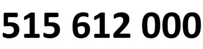 515 612 000 - ZŁOTY NUMER ORANGE