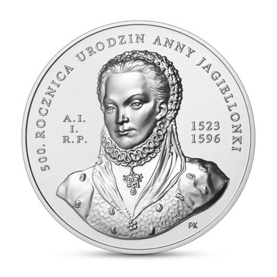 Moneta 50 zł 500 lat urodzin Anny Jagiellonki