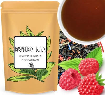 Herbata czarna liściasta Raspberry Black z maliną