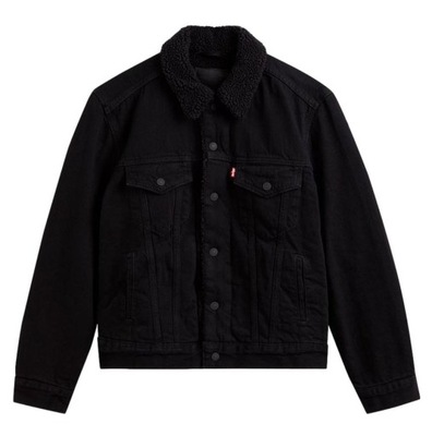 LEVI'S EX-BOYFRIEND SHERPA TRUCKER DAMSKA KURTKA JEANSOWA OCIEPLANA r. M