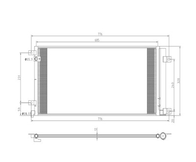 Радиатор кондиционера honda civic usa 16- nowa фото №1