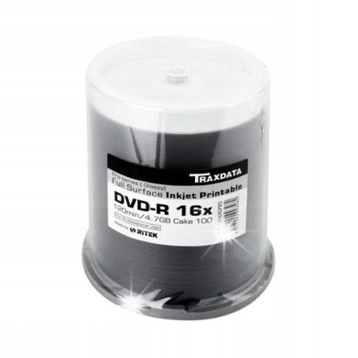 TRAXDATA DVD-R 4,7GB PRO Printable GLOSSY Cake 100