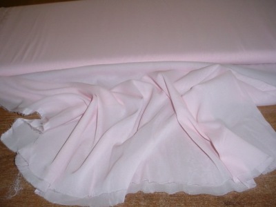 JEDWAB NATURALNY CIENKI MUŚLIN JASNIUTKI RÓŻ