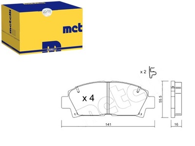 ZAPATAS DE FRENADO TOYOTA AVENSIS 00-01 METELLI  