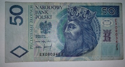 banknot 50zł 1994 seria EX- bardzo rzadka