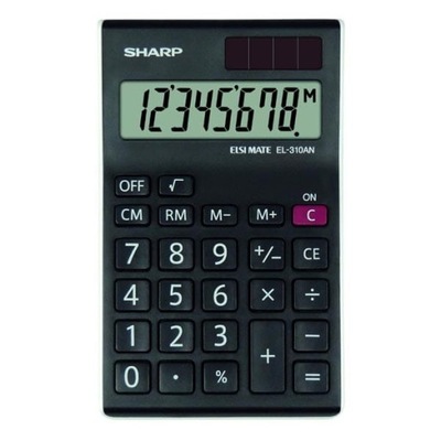 Sharp Kalkulator EL-310ANWH, czarno-biały, biurkow