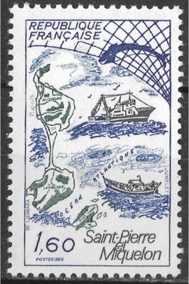 Saint Pierre i Miquelon - statek,nauka** (1982)