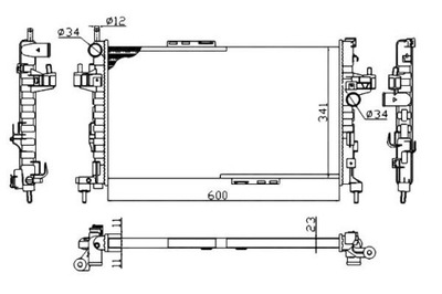 Nrf радиатор opel combo corsa c фото №1
