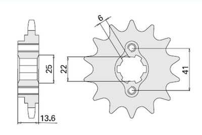 CHT ENGRANAJE PARTE DELANTERA 293 16 HONDA VT 600 C '88-89  