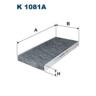 ФІЛЬТР, ВЕНТИЛЯЦІЯ СТОРОНИ ПАСАЖИРА ФІЛЬТРON K 1081A