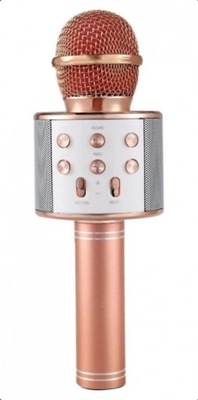 Mikrofon KARAOKE ROSE GOLD BEZPRZEWODOWY Bluetooth