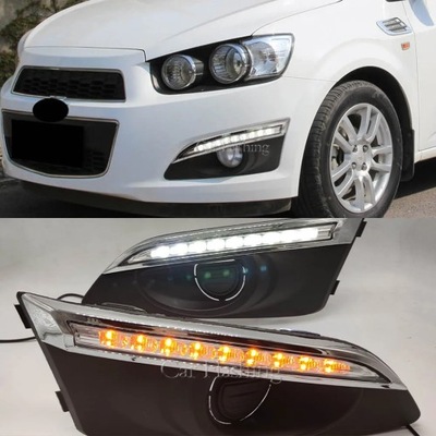 FOR CHEVROLETA CHEVY AVEO SONIC 2011-2013 LIGHT DAYTIME DRL FROM PROTECTION LAMPS FOG  